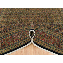Load image into Gallery viewer, 8&#39;10&quot;x12&#39;6&quot; Frost Black, Dense Weave, 250 Kpsi, Herati With All Over Fish Design, Natural Wool, Hand Knotted, Oriental Rug FWR394764