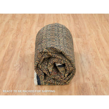 Load image into Gallery viewer, 8&#39;10&quot;x12&#39;6&quot; Frost Black, Dense Weave, 250 Kpsi, Herati With All Over Fish Design, Natural Wool, Hand Knotted, Oriental Rug FWR394764