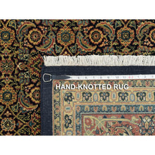 Load image into Gallery viewer, 8&#39;10&quot;x12&#39;6&quot; Frost Black, Dense Weave, 250 Kpsi, Herati With All Over Fish Design, Natural Wool, Hand Knotted, Oriental Rug FWR394764