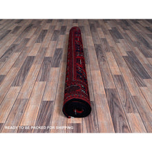 Load image into Gallery viewer, 5&#39;x7&#39; Chili Red, Hand Knotted, Afghan Khamyab with Geometric Medallions Design, Pure Wool, Natural Dyes, Oriental Rug FWR3942