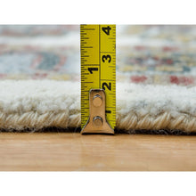 Load image into Gallery viewer, 13&#39;8&quot;x17&#39;9&quot; Pearl White, Unique Flower Rosettes Border Design, Hand Knotted, Natural Dyes, Natural Wool, Shiraz Reimagined, Thick And Plush, Oversized Sustainable Oriental Rug FWR394902