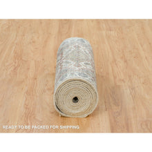 Load image into Gallery viewer, 2&#39;7&quot;x21&#39;9&quot; Vista White, Hand Knotted, Vegetable Dyes, 100% Wool, Shiraz Reimagined, Unique Flower Rosettes Border Design, Plush And Lush, Xl Runner Sustainable Oriental Rug FWR394920