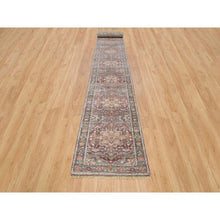 Load image into Gallery viewer, 2&#39;8&quot;x21&#39;10&quot; Cordovan Red, Hand Knotted, Heriz Revival, Extra Soft Wool, Plush And Lush Soft Pile, Xl Runner Oriental Rug FWR394932