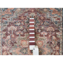Load image into Gallery viewer, 2&#39;8&quot;x21&#39;10&quot; Cordovan Red, Hand Knotted, Heriz Revival, Extra Soft Wool, Plush And Lush Soft Pile, Xl Runner Oriental Rug FWR394932