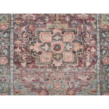 Load image into Gallery viewer, 2&#39;8&quot;x21&#39;10&quot; Cordovan Red, Hand Knotted, Heriz Revival, Extra Soft Wool, Plush And Lush Soft Pile, Xl Runner Oriental Rug FWR394932