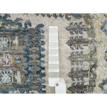Load image into Gallery viewer, 5&#39;x5&#39; Old Lace Ivory, Soft &amp; Vibrant Pile, Hand Knotted, Tone On Tone, Vegetable Dyes, Reimagined Persian Viss Design, Soft Wool, Round, Oriental Rug FWR394950