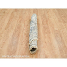 Load image into Gallery viewer, 5&#39;x5&#39; Old Lace Ivory, Soft &amp; Vibrant Pile, Hand Knotted, Tone On Tone, Vegetable Dyes, Reimagined Persian Viss Design, Soft Wool, Round, Oriental Rug FWR394950