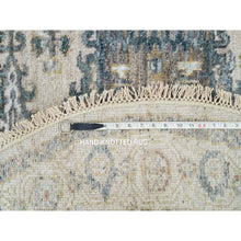 Load image into Gallery viewer, 5&#39;x5&#39; Old Lace Ivory, Soft &amp; Vibrant Pile, Hand Knotted, Tone On Tone, Vegetable Dyes, Reimagined Persian Viss Design, Soft Wool, Round, Oriental Rug FWR394950
