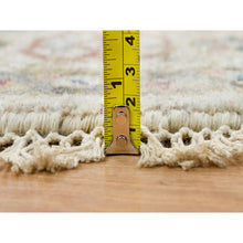 Load image into Gallery viewer, 8&#39;x8&#39; Alabaster Ivory, Thick And Plush, Soft Wool, Reimagined Persian Viss Design, Hand Knotted, Round Oriental Rug FWR394956