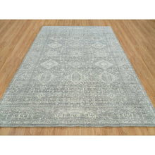 Load image into Gallery viewer, 9&#39;x12&#39; Cloudy Gray, Karajeh Persian Design, 100% Wool, Hand Loomed, Oriental Rug FWR395004