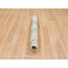 Load image into Gallery viewer, 5&#39;10&quot;x5&#39;10&quot; Eggshell Ivory, Plush and Lush, Tone on Tone, Natural Dyes, Extra Soft Wool, Hand Knotted Reimagined Persian Viss Design, Round, Oriental Rug FWR395022