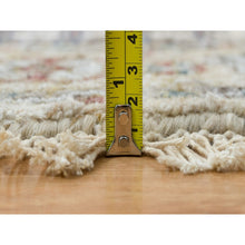 Load image into Gallery viewer, 5&#39;10&quot;x5&#39;10&quot; Eggshell Ivory, Plush and Lush, Tone on Tone, Natural Dyes, Extra Soft Wool, Hand Knotted Reimagined Persian Viss Design, Round, Oriental Rug FWR395022