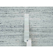 Load image into Gallery viewer, 8&#39;x8&#39; Ash Gray, Modern Striae Design, Tone on tone, Soft Pile, Natural Wool, Hand Loomed, Square Oriental Rug FWR395028