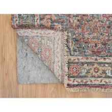 Load image into Gallery viewer, 3&#39;10&quot;x6&#39; Wine Red, Hand Knotted, Heriz Revival, Extra Soft Wool, Plush And Lush Soft Pile, Natural Dyes, Oriental Rug FWR395076