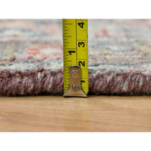 Load image into Gallery viewer, 2&#39;6&quot;x11&#39;9&quot; Rosewood Red with Gainsboro, Heriz Revival, Extra Soft Wool, Soft and Vibrant Pile, Hand Knotted, Runner Oriental Rug FWR395094
