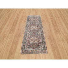 Load image into Gallery viewer, 2&#39;7&quot;x7&#39;10&quot; Tuscan Red With Owl Gray, Natural Dyes, 100% Wool, Heriz Revival, Plush And Lush Pile, Hand Knotted, Runner Oriental Rug FWR395100