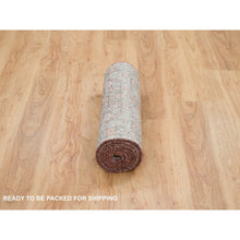 Load image into Gallery viewer, 2&#39;7&quot;x7&#39;10&quot; Tuscan Red With Owl Gray, Natural Dyes, 100% Wool, Heriz Revival, Plush And Lush Pile, Hand Knotted, Runner Oriental Rug FWR395100