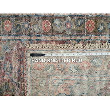 Load image into Gallery viewer, 2&#39;7&quot;x7&#39;10&quot; Tuscan Red With Owl Gray, Natural Dyes, 100% Wool, Heriz Revival, Plush And Lush Pile, Hand Knotted, Runner Oriental Rug FWR395100