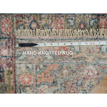 Load image into Gallery viewer, 2&#39;x3&#39; Sangria Red, Tone on Tone, Extra Soft Wool, Heriz Revival, Plush and Lush Soft Pile, Hand Knotted, Mat Oriental Rug FWR395106