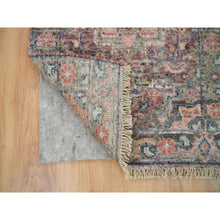 Load image into Gallery viewer, 2&#39;x3&#39;1&quot; Wine Red, Organic Wool, Heriz Revival, Hand Knotted, Soft to the Touch Pile, Mat Oriental Rug FWR395118