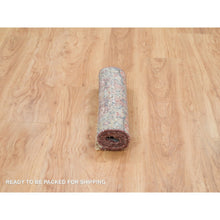 Load image into Gallery viewer, 2&#39;x3&#39;1&quot; Wine Red, Organic Wool, Heriz Revival, Hand Knotted, Soft to the Touch Pile, Mat Oriental Rug FWR395118