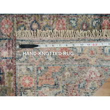 Load image into Gallery viewer, 2&#39;x3&#39;10&quot; Crimson Red, Vintage Northwest Persian with Eagle Kazak Design, Cropped Thin, Zero Pile, Sides and Ends Professionally Secured, Hand Knotted, 100% Wool, Fragment, Mat, Oriental Rug FWR5868