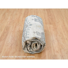 Load image into Gallery viewer, 9&#39;8&quot;x10&#39; Winter White Soft Tones, Thick And Plush Soft Pile,  Hand Knotted, 100% Wool, Reimagined Persian Viss Design, Square Oriental Rug  FWR395142