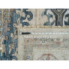 Load image into Gallery viewer, 9&#39;8&quot;x10&#39; Winter White Soft Tones, Thick And Plush Soft Pile,  Hand Knotted, 100% Wool, Reimagined Persian Viss Design, Square Oriental Rug  FWR395142