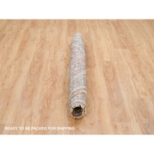 Load image into Gallery viewer, 6&#39;x6&#39; Sangria Red, Natural Dyes, Hand Knotted, Pure Wool, Heriz Revival, Plush And Lush Pile, Round Oriental Rug FWR395160