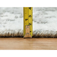 Load image into Gallery viewer, 10&#39;x14&#39; Gainsboro, Hand Knotted, Wool And Silk, Broken And Erased Persian Design, Oriental Rug FWR395244