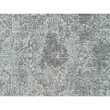 Load image into Gallery viewer, 9&#39;x12&#39;1&quot; Goose Gray, Broken Persian Design, Hand Knotted, Wool And Silk, Oriental Rug  FWR395262