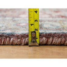 Load image into Gallery viewer, 2&#39;6&quot;x15&#39;8&quot; Sangria Red, Soft and Vibrant Pile, Vegetable Dyes, Pure Wool, Heriz Revival, Hand Knotted, XL Runner Oriental Rug FWR395298