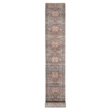 Load image into Gallery viewer, 2&#39;8&quot;X23&#39;10&quot; Sangria Red, Hand Knotted, Pure Wool, Natural Dyes, Heriz Revival, Plush and Lush Soft Pile, XL Runner Oriental Rug FWR395334
