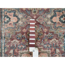 Load image into Gallery viewer, 2&#39;8&quot;X23&#39;10&quot; Sangria Red, Hand Knotted, Pure Wool, Natural Dyes, Heriz Revival, Plush and Lush Soft Pile, XL Runner Oriental Rug FWR395334
