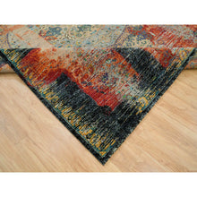 Load image into Gallery viewer, 9&#39;2&quot;x12&#39; Metallic Orange, Hand Knotted, Ancient Ottoman Erased Design, Ghazni Wool, Oriental Rug FWR395376