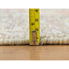 Load image into Gallery viewer, 4&#39;3&quot;x10&#39; Taupe, Directional Vase All Over Design, Silk With Textured Wool, Hand Knotted, Wide Runner Oriental Rug FWR395472