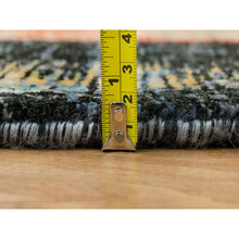 Load image into Gallery viewer, 8&#39;1&quot;x8&#39;1&quot; Metallic Orange, Ghazni Wool, Hand Knotted, Ancient Ottoman Erased Design, Round Oriental Rug FWR395514