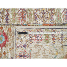 Load image into Gallery viewer, 2&#39;2&quot;x3&#39;1&quot; Taupe, Directional Vase All Over Design, Silk with Textured Wool, Hand Knotted, Mat Oriental Rug FWR395538