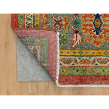 Load image into Gallery viewer, 14&#39;x14&#39; Fire Brick Red, Hand Knotted, Antiqued Oushak Reimagined Repetitive Star And Rosette Design, Sheared Low, Soft Wool, Square Oriental Rug FWR395568