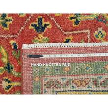 Load image into Gallery viewer, 14&#39;x14&#39; Fire Brick Red, Hand Knotted, Antiqued Oushak Reimagined Repetitive Star and Rosette Design, Sheared Low, Soft Wool, Square Oriental Rug FWR395568