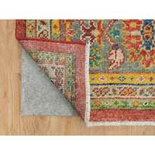 Load image into Gallery viewer, 14&#39;x16&#39;5&quot; Fire Brick Red, Sheared Low, 100% Wool, Hand Knotted, Antiqued Oushak Reimagined Repetitive Star And Rosette Design, Oversized Oriental Rug FWR395580