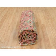 Load image into Gallery viewer, 14&#39;x16&#39;5&quot; Fire Brick Red, Sheared Low, 100% Wool, Hand Knotted, Antiqued Oushak Reimagined Repetitive Star And Rosette Design, Oversized Oriental Rug FWR395580