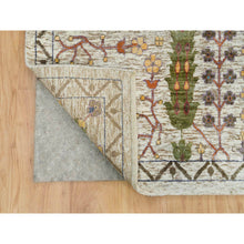 Load image into Gallery viewer, 12&#39;1&quot;x15&#39;4&quot; Taupe, Directional Vase All Over Design, Silk With Textured Wool, Hand Knotted, Oversized Oriental Rug FWR395616