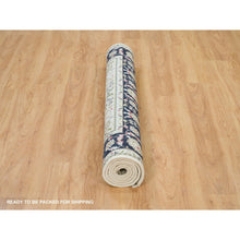 Load image into Gallery viewer, 5&#39;x7&#39; Powder White, Nain With All Over Flower Design, 250 Kpsi, Soft Wool, Hand Knotted, Oriental Rug FWR395832