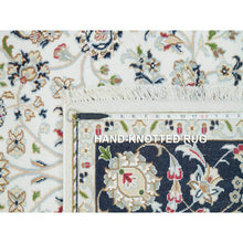 Load image into Gallery viewer, 5&#39;x7&#39; Powder White, Vegetable Dyes, Hand Knotted, Natural Wool, 14th Century Mamluk Dynasty Pattern, 200 KPSI, Oriental Rug FWR515166