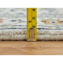 Load image into Gallery viewer, 2&#39;8&quot;x16&#39;7&quot; Powder White, 250 Kpsi, Pure Wool, Hand Knotted, Nain With All Over Flower Design, Xl Runner Oriental Rug FWR395958
