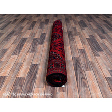 Load image into Gallery viewer, 5&#39;3&quot;x7&#39; Scarlet Red, Afghan Khamyab with Geometric Medallions Design, Hand Knotted, 100% Wool, Natural Dyes, Oriental Rug FWR3954