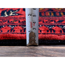 Load image into Gallery viewer, 5&#39;3&quot;x7&#39; Scarlet Red, Afghan Khamyab With Geometric Medallions Design, Hand Knotted, 100% Wool, Natural Dyes, Oriental Rug FWR3954