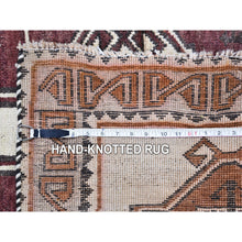 Load image into Gallery viewer, 3&#39;7&quot;x6&#39; Vintage Persian Gabbeh Signed With Geometric Medallions Pure Wool Hand Knotted Oriental Rug FWR396102