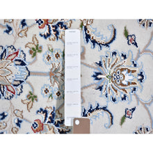 Load image into Gallery viewer, 6&#39;1&quot;x6&#39;1&quot; Ivory Wool 250 Kpsi All Over Flower Design Nain Hand Knotted Oriental Rug FWR396144